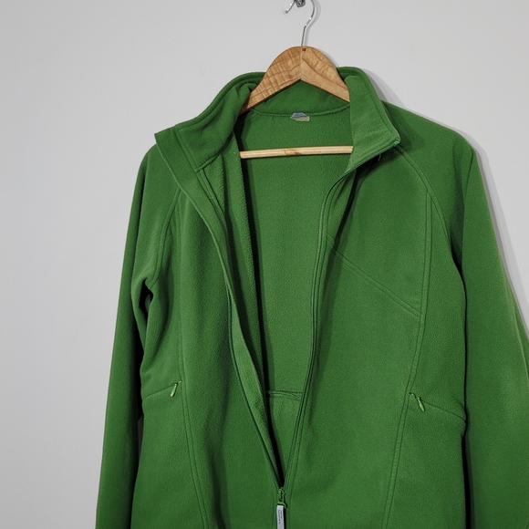 Green Tadoussac Quebec Soft Fleece Cozy Warm Zipper Pockets Lightweight Unisex - Picture 8 of 12